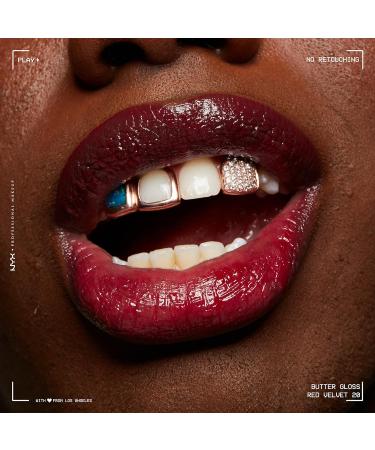 NYX Butter Gloss in Red Velvet - Deep Red Lip Gloss (0.27 Fl Oz) | Non-Sticky Formula | Pack of 1 - Buy Online on GoSupps.com