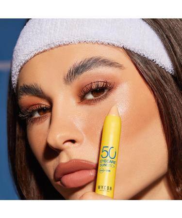 WYCON Cosmetics Eyecare Sun Stick 50 SPF TAN | Waterproof Eye Contour Protection with Vitamin E & Hyaluronic Acid - Light Brown - Buy Online on GoSupps.com