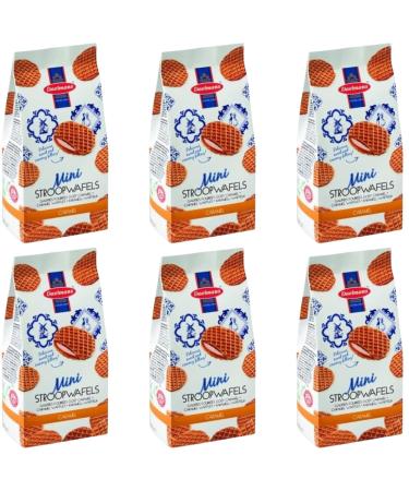 Daelmans Stroopwafels Mini Caramel Wafers Waffles Biscuits 200g (6 Pack Bundle)