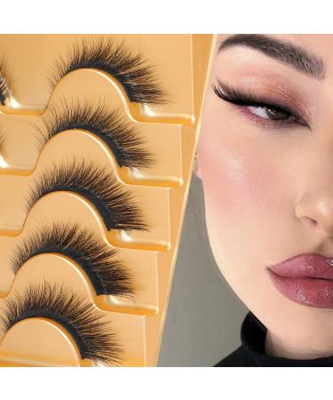 Eyelashes Wispy Fox Eye Lashes Look Like Lash Extension 15MM Natural Looking Fluffy Angel Lashes Pack 5 Pairs by Lanflower