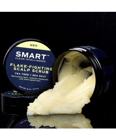 Exfoliating Hair Scalp Scrub with Tea Tree & Sea Salt - Remove Dandruff & Dirt | 8 fl oz - Buy Online on GoSupps.com