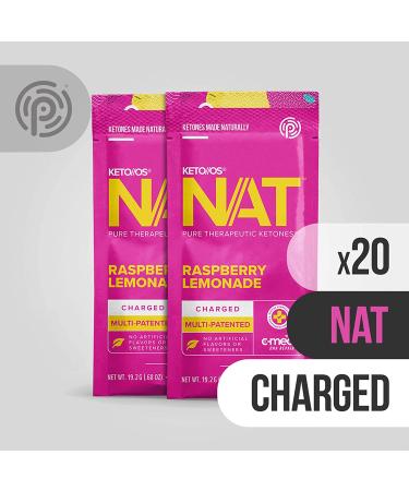 Keto//OS NAT Raspberry Lemonade Charged Exogenous Ketones - BHB Salts Supplement (20 Count) | Energy Boost for Men and Women - Buy Online on GoSupps.com