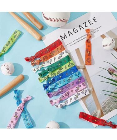 20Pcs Tennis Hair Ties - No Crease Knotted Ribbon Bands for Women & Girls | Colorful Elastic Hair Accessories for Tennis Sport Parties - Buy Online on GoSupps.com
