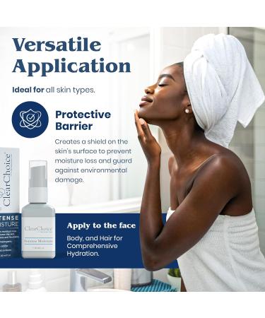 Clear Choice Moisture Facial Serum with 100% Pure Olive Squalane Oil Hydrates, Protects, & Restores Dry/Dehydrated Skin Anti-Aging, Non-Comedogenic, Lightweight Formula for All Skin Types 30ml - Buy Online on GoSupps.com