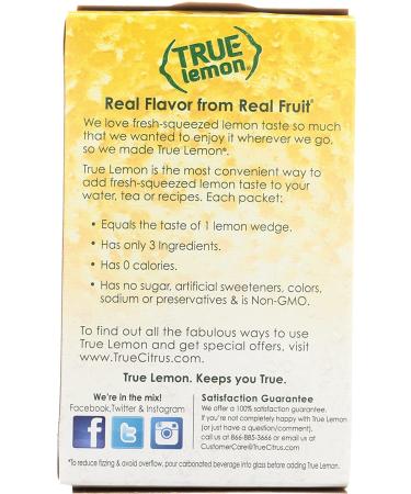 True Lemon Crystallized Packets - 0.9oz | Premium Lemon Flavor | Convenient Powdered Drink Mix - Buy Online on GoSupps.com