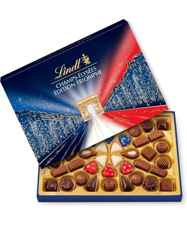 Lindt - Box CHAMPS- LYS ES Triomphe Edition - Assorted Milk Chocolates Black and White - Ideal for Christmas 460g - Buy Online on GoSupps.com