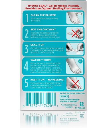 Band-Aid Hydro Seal Toe Blisters Adhesive Bandages - Waterproof Blister Pad - 8 Count (Pack of 1) - Buy Online on GoSupps.com