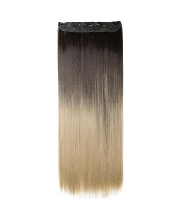 63cm Clip-In Hair Extensions - Heat-Resistant Dark Brown to Ash Blond - Realistic Tresse Hair Part - 120g Compression - Buy Online on GoSupps.com
