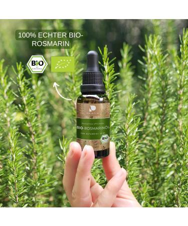 Phintin Organic Rosemary Oil - 100% Natural Hair Growth Stimulator | 30ml Essential Oil | Certified German Quality - Buy Online on GoSupps.com