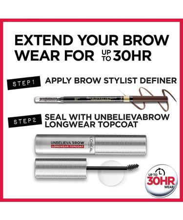 L'Oreal Paris Brow Stylist Definer Pencil - Waterproof  Ultra-Fine  Ash Brown - Fills Sparse Areas & Draws Tiny Brow Hairs 0.003 Fl Oz - Buy Online on GoSupps.com
