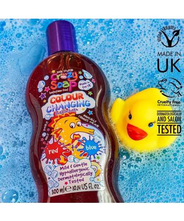 Crazy Soap Colour Changing Bubble Bath Orange to Green 300ml - Kids Bubble Bath | Dermatologically Tested, Mild & Gentle | Vegan & Cruelty Free - Buy Online on GoSupps.com