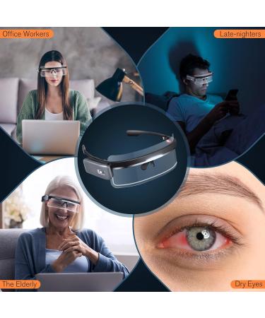 Buy Hiboom Heated Eye Mask - Infrared Graphene Therapy for Dry Eyes Cordless Electric Eye Mask for Men & Women | Eye Fatigue Sinus Relief & Blepharitis - Buy Online on GoSupps.com