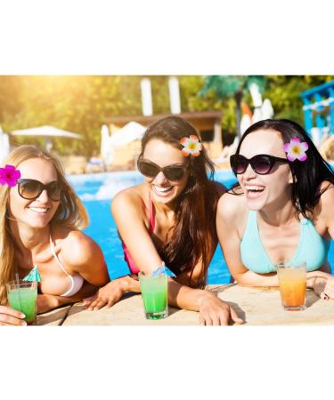 Mudder Hawaiian Plumeria Flower Hair Foam Clips 2.4 Inch - Pack of 24 - Buy Online on GoSupps.com