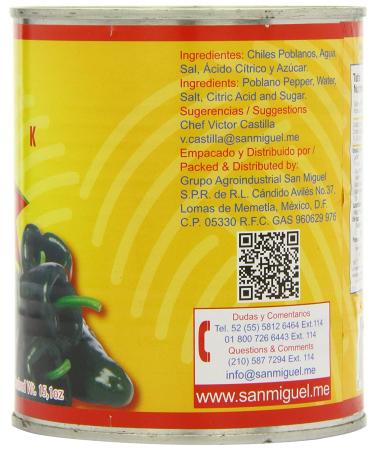 San Miguel Whole Poblano Peppers - Authentic Mexican Flavor | Shop Now - Buy Online on GoSupps.com