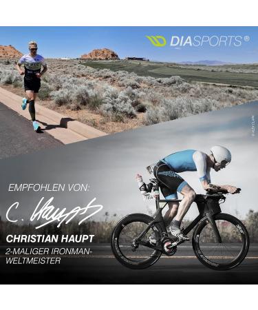 Buy Diasports Runstars Compression Socks for Sports - Premium Black/White for Running Marathon & Triathlon - Men & Women - Size L - Buy Online on GoSupps.com