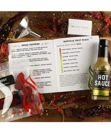 Ultimate Hot Sauce Making Kit - 6 Varieties of Peppers, Ghost Pepper, Habanero, Gourmet Spice Blend, Labels Book, Xmas Gift For Dad - 34 Piece Set - Buy Online on GoSupps.com