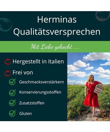 Hermina Salsa Paradiso - 100% Natural Mild Pasta Sauce from Italy | 12 x 290g | Gourmet Delicatessen Tomato Sauce - Buy Online on GoSupps.com