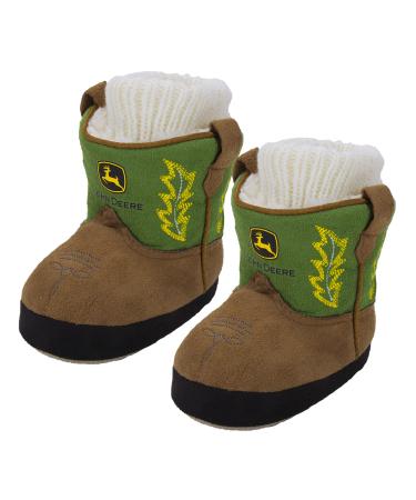 John Deere Baby Boys' Cuffed Boot Slipper Socks Baby 6-12 Months Green