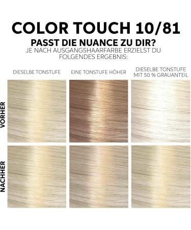 Wella Professionals Color Touch Demi Permanent Hair Colour without Ammonia - Hair Dye with Up to 50% Grey Hair Coverage - Root Kit Including Hair Mask - 10/81 Platinum Blonde (130ml) - Buy Online on GoSupps.com
