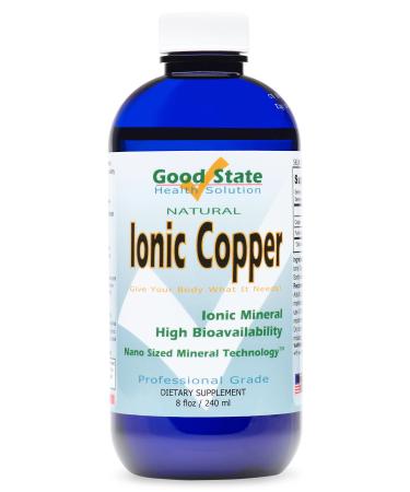 Good State Liquid Ionic Copper (96 servings at 2mg elemental, plus 2 mg fulvic acid - 8 fl oz)