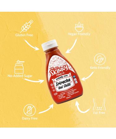 Skinny Food Co Sugar Free Sriracha Sauce 425ml - Virtually Zero Calorie Sauce - Vegan & Keto-Friendly - Sugar Free Stir Fry Sauce - Gluten Free - Buy Online on GoSupps.com