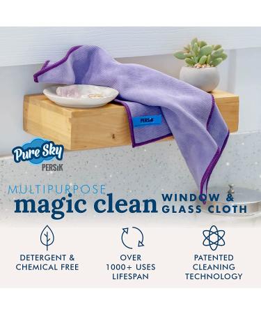 Pure-Sky Ultra Microfiber Window Cleaning Cloth - Streak-Free Magic Towel for Windows, Glass, Mirrors, and Screens - No Detergents Needed - Leaves No Wiping Marks - 1 Cloth - Buy Online on GoSupps.com