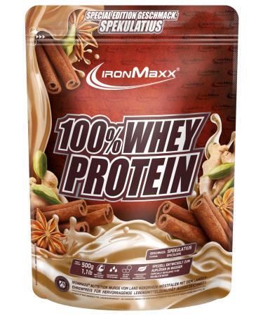 Ironmaxx 100% whey protein powder - speculatus 500g bag |Suck -reduced water -soluble protein powder from whey protein |many different flavors