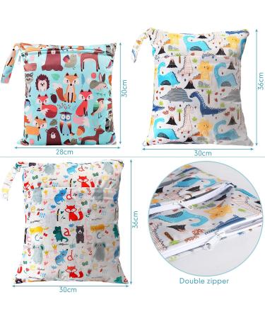 Buy Beyaobn 3-Piece Diaper Bag Set | Reusable Organizer Wetbag with Zipper for Toddler Travel Gym & Beach - Buy Online on GoSupps.com