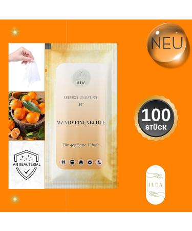 100 Individually Packaged Wet Wipes - Travel & Sport Hygiene Towels | TANGERINE Direct from Manufacturer - Buy Online on GoSupps.com
