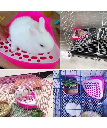 Kathson Triangular Pot Coach - Corner Rabbit & Small Animal Litter Box | Cat Toilet | Pink Plastic for Guinea Pigs Chinchillas Hamsters & Ferrets - Buy Online on GoSupps.com