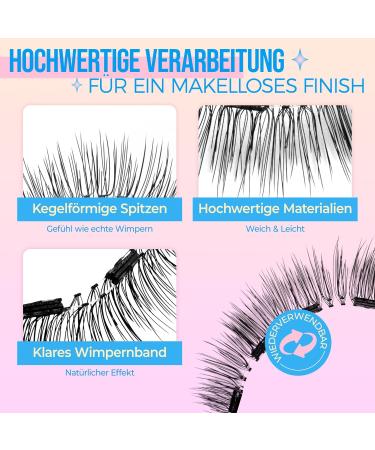 LASHVIEW Magnetic Eyelashes Magnetic Eyelashes with Pliers Natural Look 3D Magnetic Eyelashes 1 Pair of Eyelashes Magnetic Eyelashes No Glue Easy to Wear and Remove (C03) - Buy Online on GoSupps.com