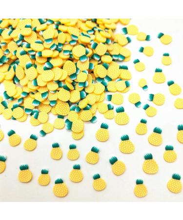 20G/Lot 5Mm Pineapple Polymer Clay Slices for DIY Fake Fruit Resin Polymer Clay Nail Art Decoration Fruit Clay Slices Charms Pineapple 5mm