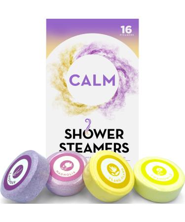 Shower Steamers Aromatherapy (16-Pack XXL Shower Vapor Tabs) - Shower Bombs for Women, Shower Tablets Aromatherapy (Assorted Essential Oils), Shower Aromatherapy Steamers for Relaxation and Wellness