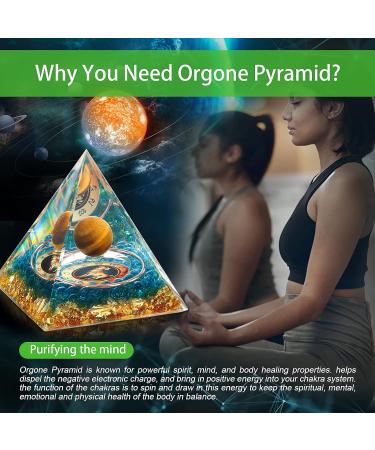 HuiJuKeJi Aries Orgonite Pyramid with Tiger Eye Stone - Zodiac Constellations Crystal Gift for Astrology Healing - Buy Online on GoSupps.com