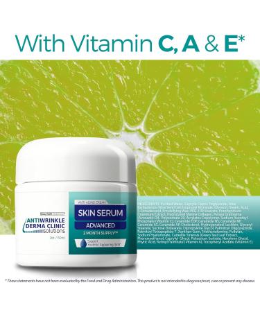 Anti Wrinkle Face Cream Derma Clinic Solutions Skin Serum - Our Best Anti Aging Cream - 2 Month Jar - Anti Aging Moisturizer Anti Wrinkle Serum - Our Top Anti Aging Skin Care Products - Anti Age Cream - Buy Online on GoSupps.com