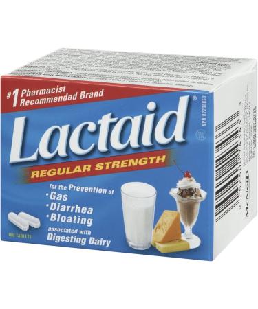 Lactaid Regular Strength Chewable Tablets - Fast-Acting Relief for Lactose Intolerance - Buy Online on GoSupps.com