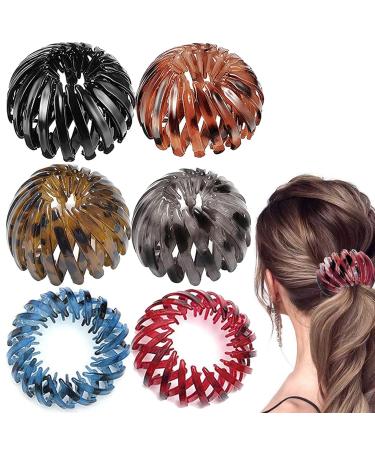 6 pieces Bird's nest hair clip women hair clip women simple ponytail holder bird nest hair clips hair gripper hair accessory hair accessories for girls women