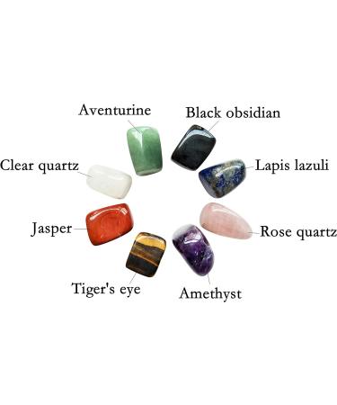 Mina Heal 8-pcs Healing Crystals Set for Meditation and Relaxation - Chakra Stones for Spiritual Gifts and Decor - Buy Online on GoSupps.com