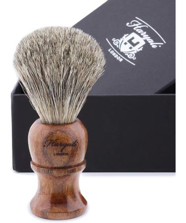 4-Piece Wooden Shaving Set for Men | Black Badger Hair Brush, DE Safety Razor, Stainless Steel Bowl, and Soap - Buy Online on GoSupps.com