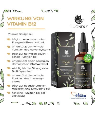 High Dose Vegan Vitamin B12 Drops - 50ml Alcohol-Free 1700 Drops with Adenosyl & Methylcobalamin - Buy Online on GoSupps.com