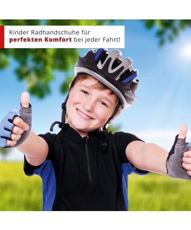 Walser CyclinG Gloves for Kids - Gel-Grip Non-Slip Velcro Fastening Lightweight Racing Mountain - XXS (Light Blue) - Buy Online on GoSupps.com