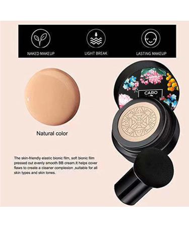 Mushroom Head Air Cushion CC Cream BB Cream Moisturizing Concealer Moisturizing BB Cream Makeup Base Long Lasting Nude Makeup with Mushroom Makeup Sponge Base Primer (Natural) - Buy Online on GoSupps.com