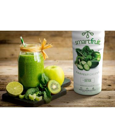 Smartfruit Harvest Greens + Detox Smoothie Mix - 100% Real Fruit Pure, Non-GMO, Vegan - 48 Fl. Oz Family Size (2 Pack) - Buy Online on GoSupps.com