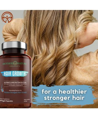 Women's Hair Growth Supplement with Collagen, Keratin & Biotin - 60 Capsules for Thicker, Fuller Hair & Faster Regrowth - Vegan & Non-GMO - 1 Month Supply - Buy Online on GoSupps.com
