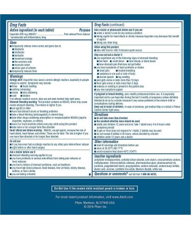 Advil Pain Reliever Tablets 200mg - Individually Sealed Packets (150 Packets Total) - Buy Online on GoSupps.com