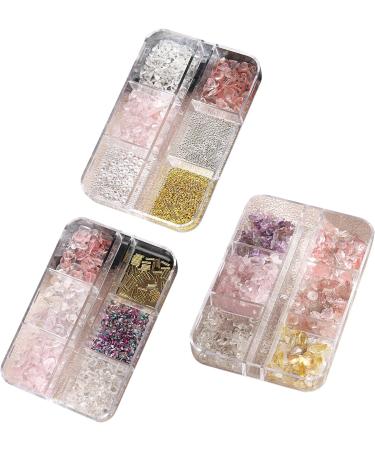 6 Grids Luxury 3D Nail Art Craft Rhinestones Charms DIY Nail Designs Zircon Gems Dangle Manicure Nail Jewelry Diamonds DIY Nail Art - Buy Online on GoSupps.com