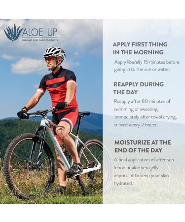 Aloe Up Sport Sunscreen Lotion SPF 30 - Broad Spectrum UVA/UVB Sunscreen Protector for Face and Body - With Hydrating Aloe Vera Gel - Non-Greasy - No White Cast - Reef Safe - Fragrance-Free - 3 Oz. - Buy Online on GoSupps.com