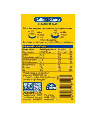 Buy Gallina Blanca Avecrem Fish Stock Cubes - 8 Cubes for International Shipping | Premium Flavors for Your Dishes - Buy Online on GoSupps.com