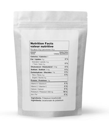 Potassium Bicarbonate (100g) | Packed in Canada| Leavening Agent Acid Reduction Powder| Used for Winemaking Baking and Plants| by Elo s Premium - Buy Online on GoSupps.com