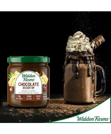 Walden Farms Chocolate Dipping 12oz Dessert Dip - Sugar & Calorie Free, Non-Dairy, Keto & Vegan Friendly - 2 Pack Jars - Perfect for Strawberries, Bananas, Pretzels, Cookies & Snacks - Buy Online on GoSupps.com